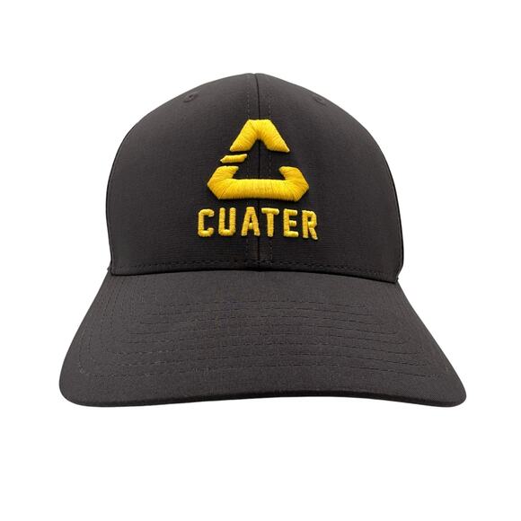 Cuater Travis Mathew Golf One Ten Flex Fit Black & Yellow Log Baseball Hat - Picture 1 of 8